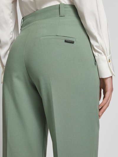 HUGO Straight leg pantalon met persplooien, model 'HULANA' Kaki - 3