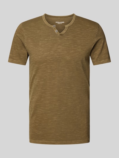 Jack & Jones T-Shirt mit V-Ausschnitt Oliv 1