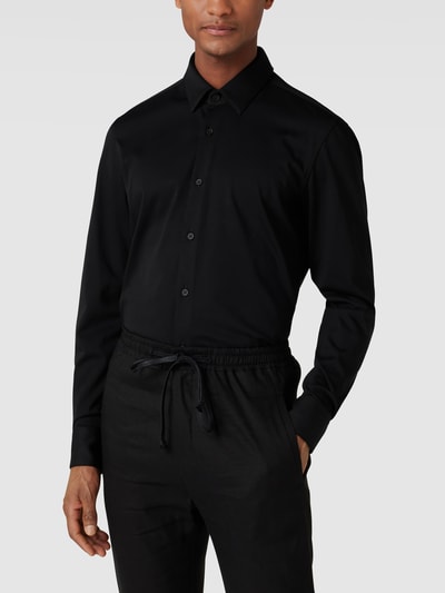 BOSS Slim Fit Freizeithemd mit Kentkragen Black 4