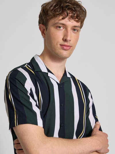 Jake*s Slim Fit Freizeithemd mit Knopfleiste GELB 3