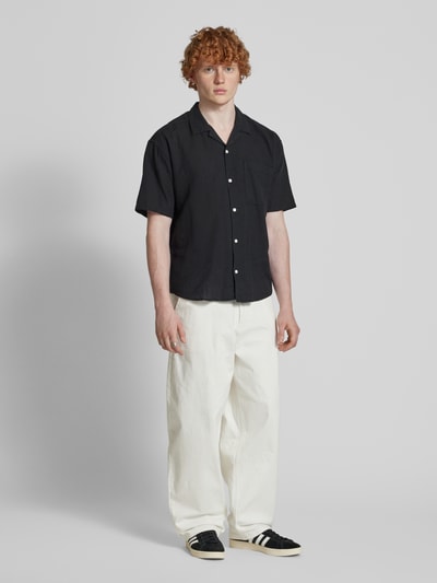 Only & Sons Relaxed fit vrijetijdsoverhemd met 1/2-mouwen, model 'CAIDEN' Zwart - 1