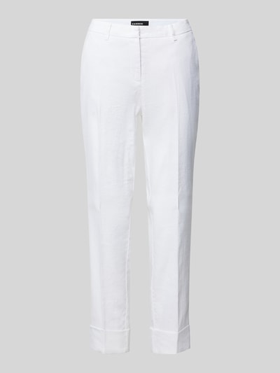 Cambio Regular Fit Leinenhose mit Gürtelschlaufen Modell 'KRYSTAL' Weiss 2