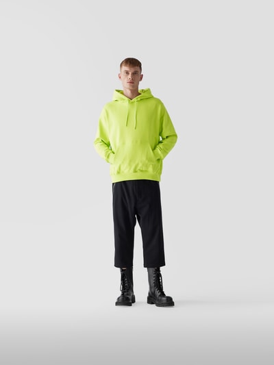 MSGM Oversized Hoodie mit Label-Print Apfelgrün 1
