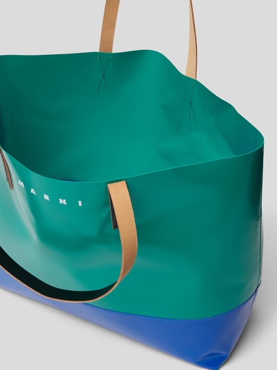 Marni Shopper mit Label-Print Grün 5