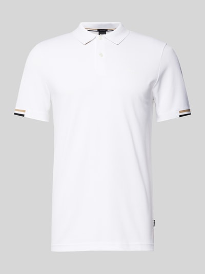 BOSS Poloshirt mit Label-Print Modell 'Parlay' Weiss 2