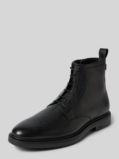 BOSS Schnürboots aus echtem Leder Modell 'Larry' Black 1