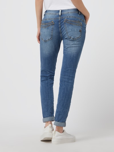 Buena Vista Jeans met labeldetails, model 'Malibu' Lichtblauw - 5