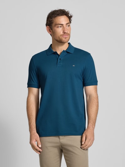 Christian Berg Men Regular fit poloshirt met logostitching Petrol - 4