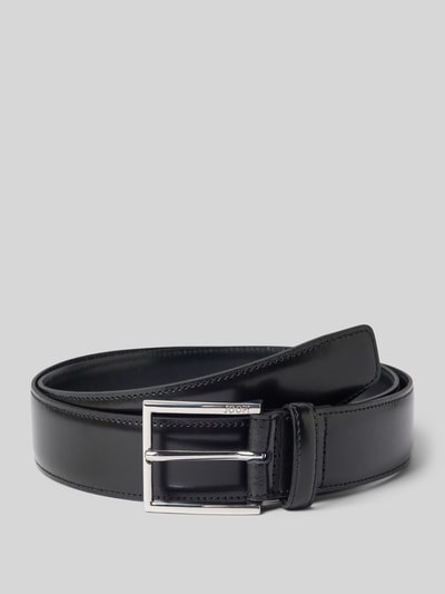 JOOP! COLLECTION Pasek skórzany męski JOOP! Collection;Skóra naturalna;Sprzączka;Wytłaczane logo;Pikowanie;Szerokość w rozmiarze 90: 3 cm Czarny 1