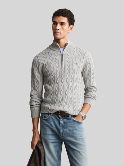GANT troyer z half zip Jasnoszary 4