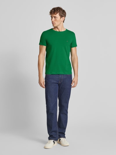 Tommy Hilfiger Slim fit T-shirt met ronde hals Lichtgroen - 1