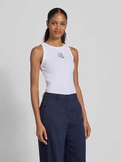 Lauren Ralph Lauren Top z wyhaftowanym logo model ‘TONASHA’ Biały 4