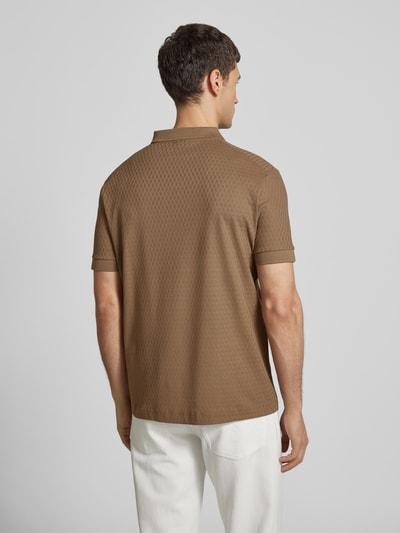 JOOP! Collection Regular Fit Poloshirt mit Strukturmuster Modell 'Brody' Beige 5
