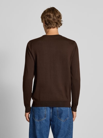 Blend Gebreide pullover met ronde hals, model 'Bruton' Middenbruin - 5