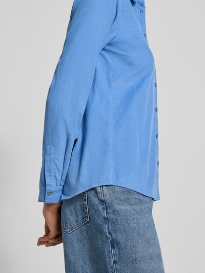 Marc O'Polo Regular fit overhemdblouse van een mix van katoen en lyocell Lichtblauw - 3