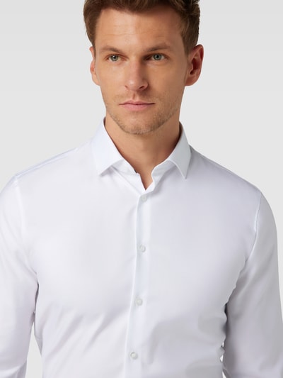 OLYMP No. Six Super Slim Fit Business-Hemd mit Kentkragen Weiss 3