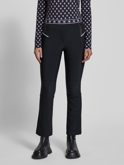 Marc Cain Flared Fit Stoffhose mit elastischem Bund Black 4