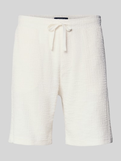Produktfoto, Shorts mit elastischem Bund von MCNEAL, Herren Shorts aus Material-Mix mit Baumwoll-Anteil, Regular-Fit, weißes Strukturmuster
