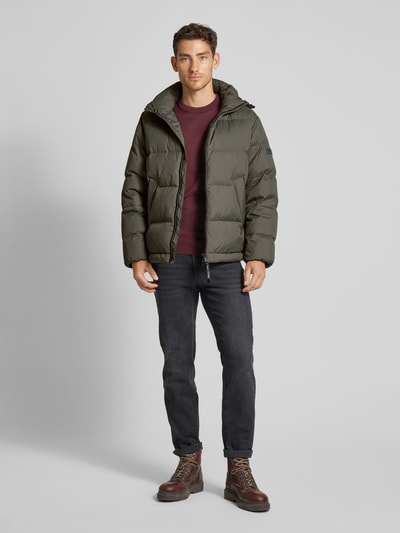 Marc O'Polo Regular Fit Daunenjacke mit abnehmbarer Kapuze Dunkelbraun 1