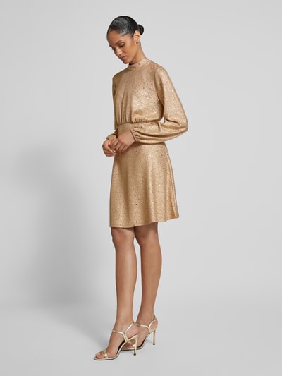 Jake*s Collection Knielanges Kleid mit Pailletten Gold 1