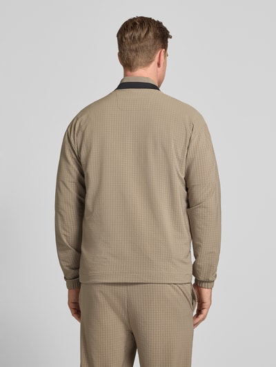 BOSS Green Relaxed Fit Sweatjacke in Waffelstruktur Modell 'TERRACE' Hellgruen 5