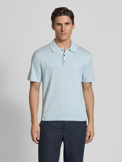 CK Calvin Klein Regular Fit Poloshirt mit Logo-Stitching Modell 'SUPIMA' Sky 4