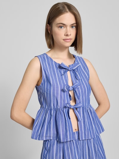 Gina Tricot Top bluzkowy z wiązaniem Błękitny 3