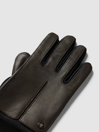 Roeckl Handschuhe mit gerippten Abschlüssen Modell 'Kopenhagen' Dunkelbraun 3