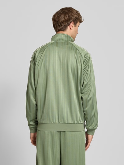 Karl Kani regular fit sweatjack met opstaande kraag Olijfgroen - 5