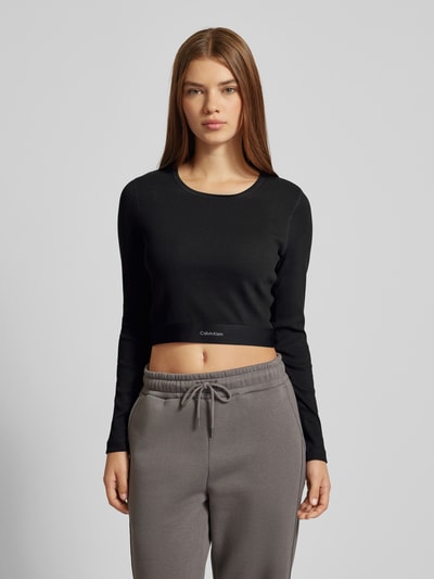 Calvin Klein Underwear Cropped Longsleeve mit Rundhalsausschnitt Black 4