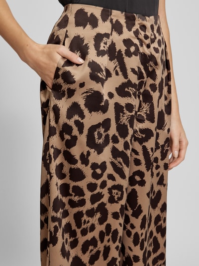 Vero Moda Relaxed Fit Culotte mit Animal-Print Modell 'MERLE' Mittelbraun 3