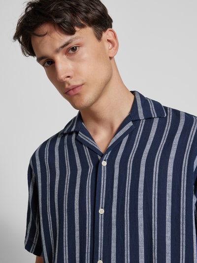 Jack & Jones Relaxed Fit Freizeithemd mit 1/2-Arm Modell 'NOTO' Dunkelblau 3