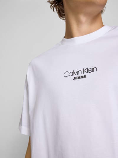 Calvin Klein Jeans Relaxed Fit T-Shirt mit Rundhalsausschnitt Weiss 3