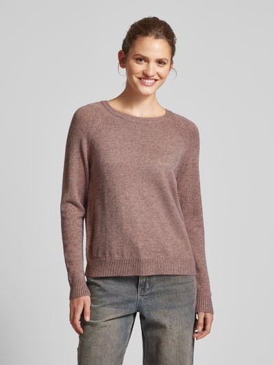 Only Gebreide pullover met ronde hals, model 'LESLY' Mauve - 4