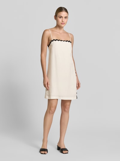 HUGO Leicht ausgestelltes Minikleid aus Lyocell-Leinen-Mix Modell 'KABARU' Offwhite 1