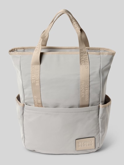 STUDIO BERLIN Rucksack mit Logo-Patch Modell 'Kreuzberg' Hellgrau 2