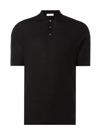 Pringle Of Scotland Poloshirt mit strukturiertem Maschenbild  Black 1