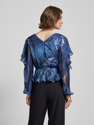 Guess Blouse met bloemenmotief, model 'SASKIKA' Marineblauw - 5