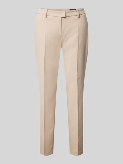 Windsor Slim Fit Stoffhose mit Bügelfalten Beige 2