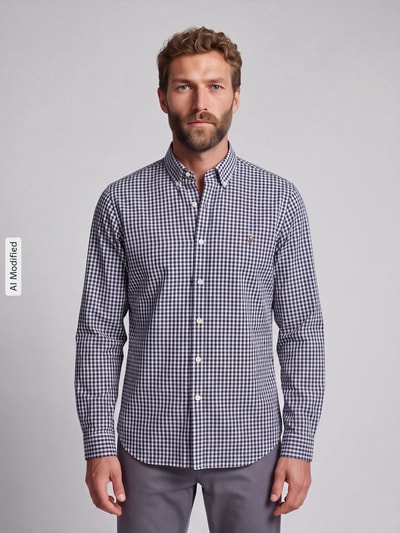 Polo Ralph Lauren Custom Fit Freizeithemd aus reiner Baumwolle Marine 4