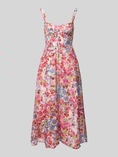 Bardot Abendkleid mit Karree-Ausschnitt Modell 'LILAH' Rose 2