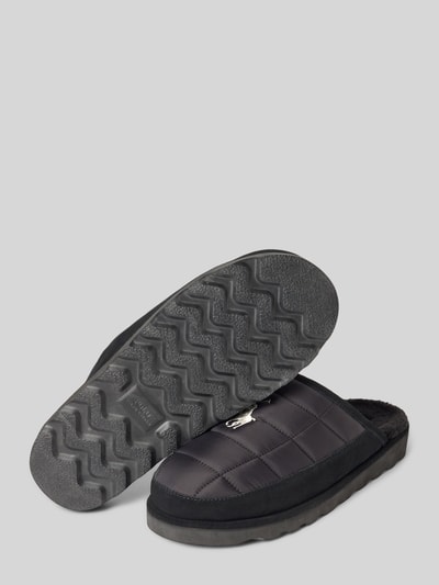 Polo Ralph Lauren Kapcie z pikowaniem i wyhaftowanym logo Czarny 4