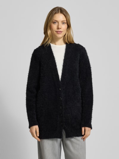 Marc Cain Strickjacke mit V-Ausschnitt und Knopfleiste Black 4