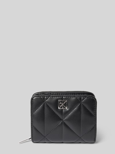 CK Calvin Klein Portemonnee met doorgestikte naden en labelapplicatie Zwart - 1