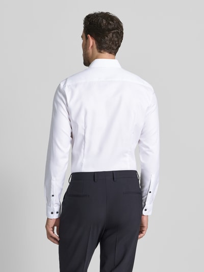 Jake*s Slim Fit Business Hemd aus Baumwolle mit Kentkragen Weiss 5