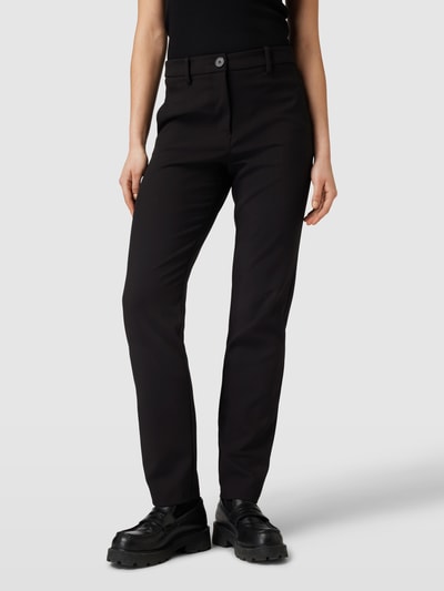 YAS Regular fit stoffen broek in effen design, model 'BELLA' Zwart - 4