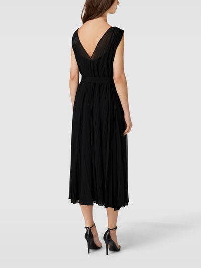 Max Mara Studio Maxikleid mit V-Ausschnitt Modell 'EDITA' Black 5