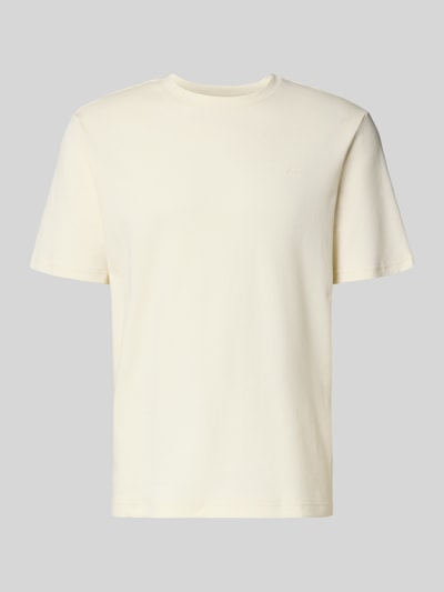 Produktfoto, Regular Fit T-Shirt mit Rundhalsausschnitt von Antony Morato, bawełna, krój regular fit, kolor kremowy, krótki rękaw, długość pleców w rozmiarze M: 71 cm