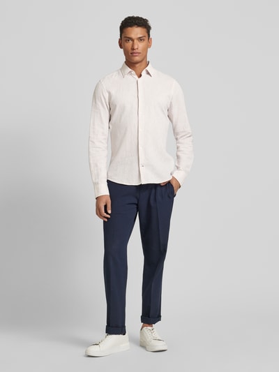 Joop! Slim Fit Slim fit vrijetijdsoverhemd met kentkraag Zand - 1