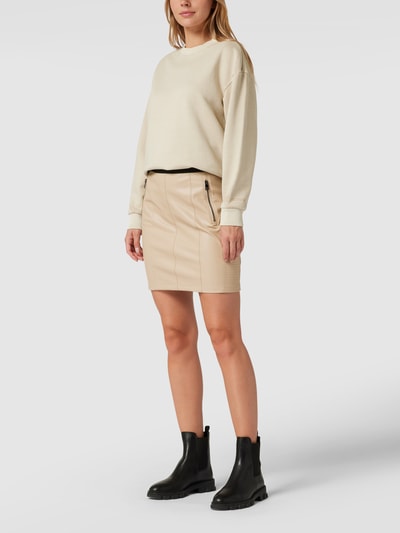 Marc Cain Knielange rok in leerlook Beige - 1